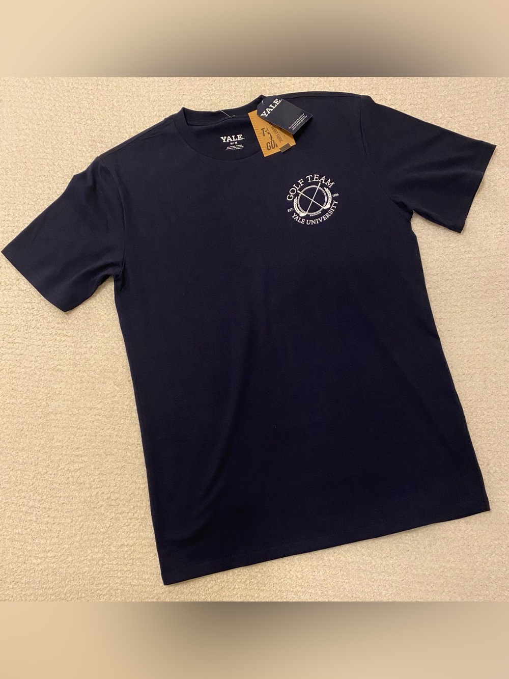 Yale University Golf Team Graphic T-Shirt Navy Blue Size M
